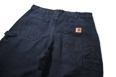画像4: 16' Used Carhartt Duck Carpenter Pants Midnight カーハート (4)