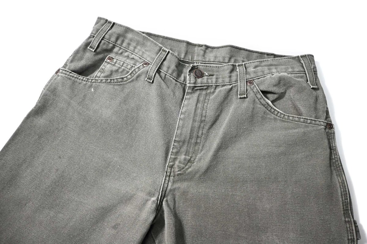 画像2: Used Dickies Duck Carpenter Pants Moss (2)