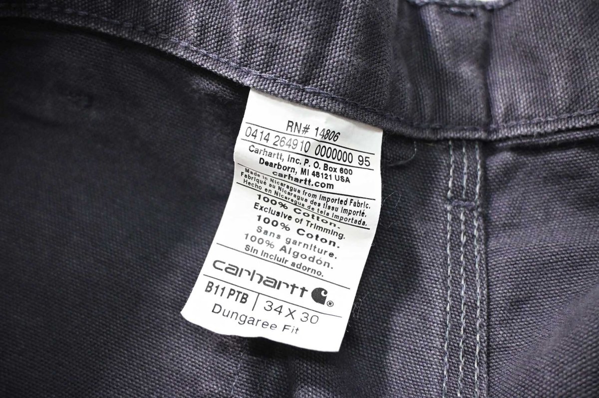 画像6: 14' Used Carhartt Duck Carpenter Pants Petrol Blue カーハート (6)
