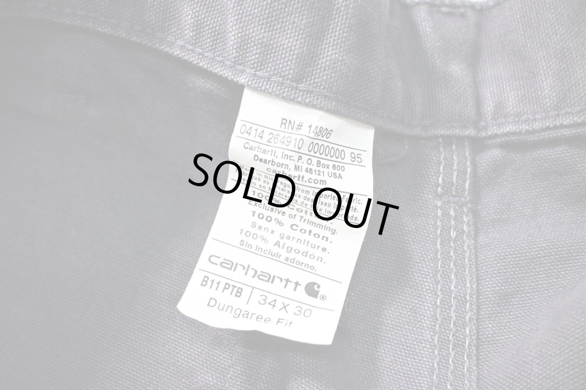 画像6: 14' Used Carhartt Duck Carpenter Pants Petrol Blue カーハート (6)