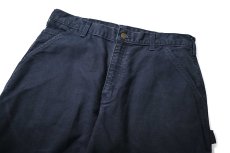画像2: 16' Used Carhartt Duck Carpenter Pants Midnight カーハート (2)