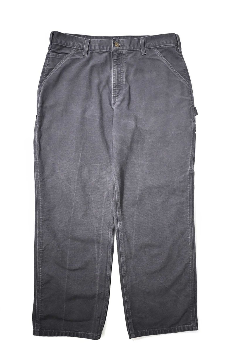 画像1: 14' Used Carhartt Duck Carpenter Pants Petrol Blue カーハート (1)