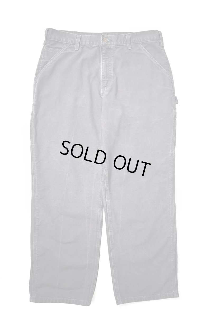 画像1: 14' Used Carhartt Duck Carpenter Pants Petrol Blue カーハート (1)