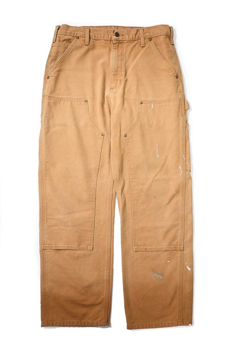 画像1: 20' Used Carhartt Duck Double Knee Carpenter Pants Brown カーハート (1)