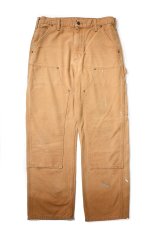 画像1: 20' Used Carhartt Duck Double Knee Carpenter Pants Brown カーハート (1)