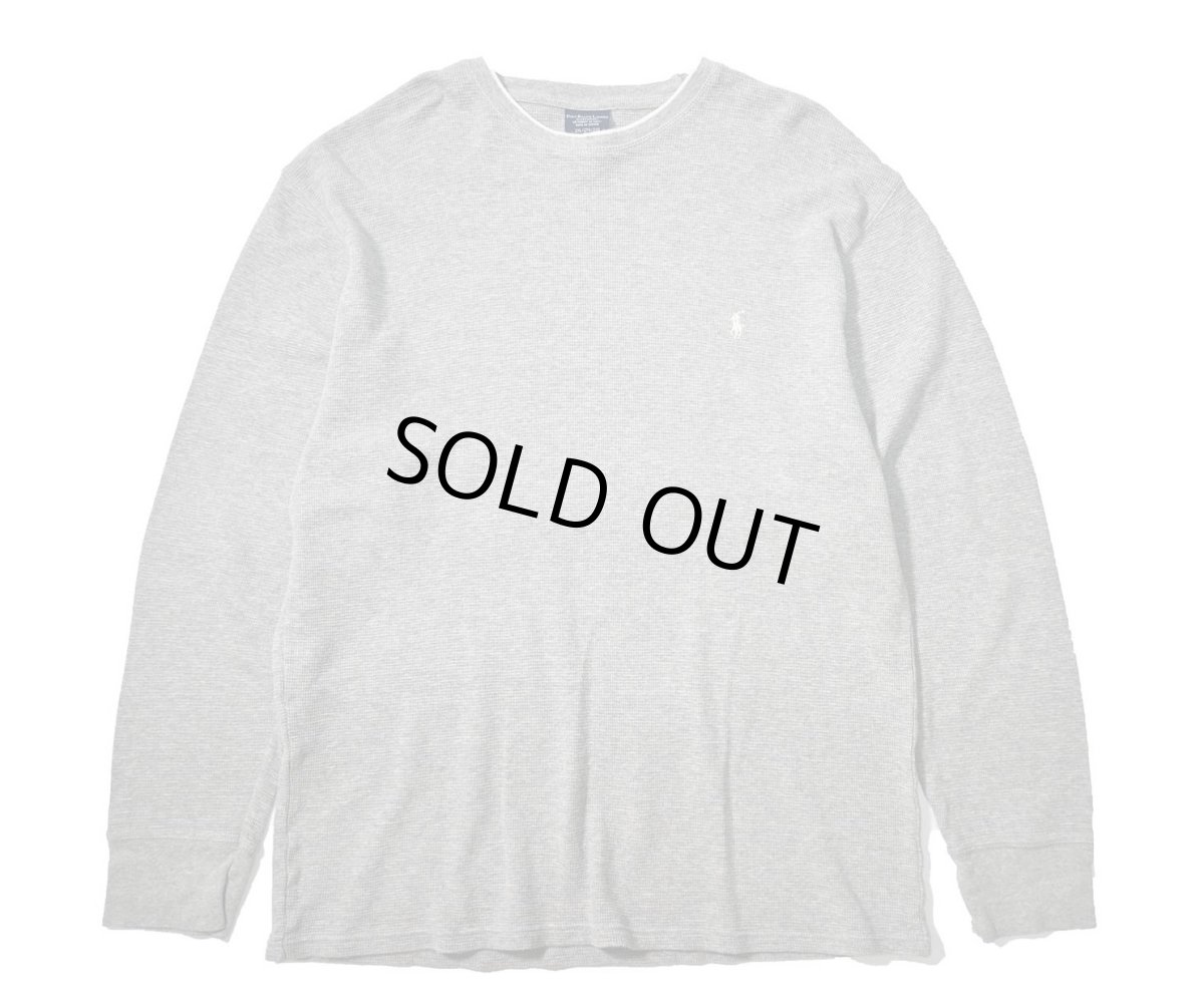 画像1: Used Polo Ralph Lauren L/S Thermal Grey (1)