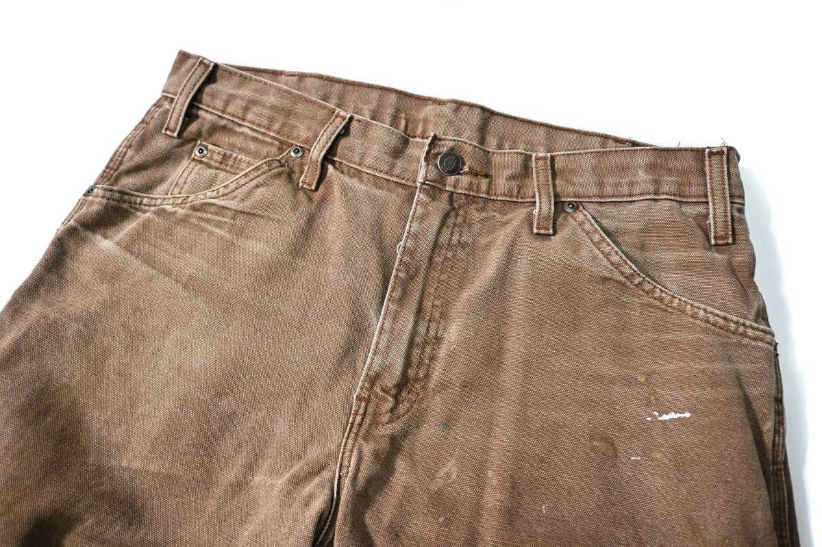 画像2: Used Dickies Duck Carpenter Pants Dark Brown (2)