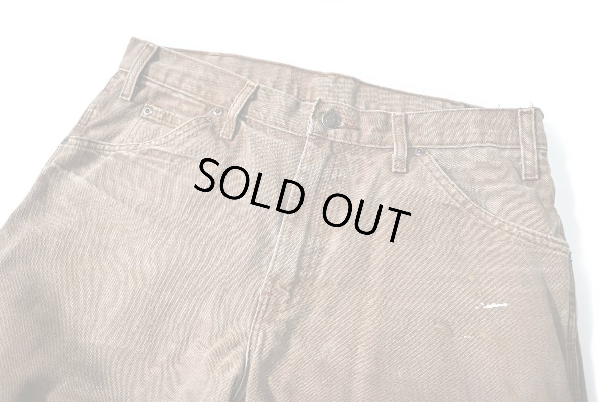 画像2: Used Dickies Duck Carpenter Pants Dark Brown (2)