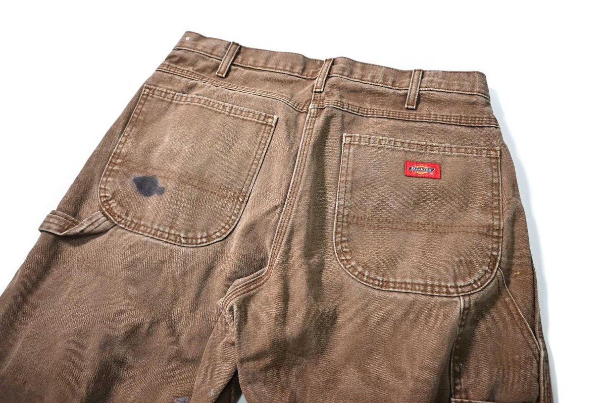 画像5: Used Dickies Duck Carpenter Pants Dark Brown (5)