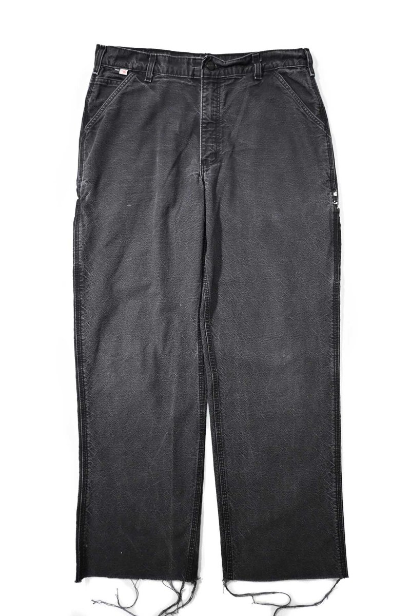 画像1: 18' Used Carhartt FR Duck Carpenter Pants Cut Off Black カーハート (1)