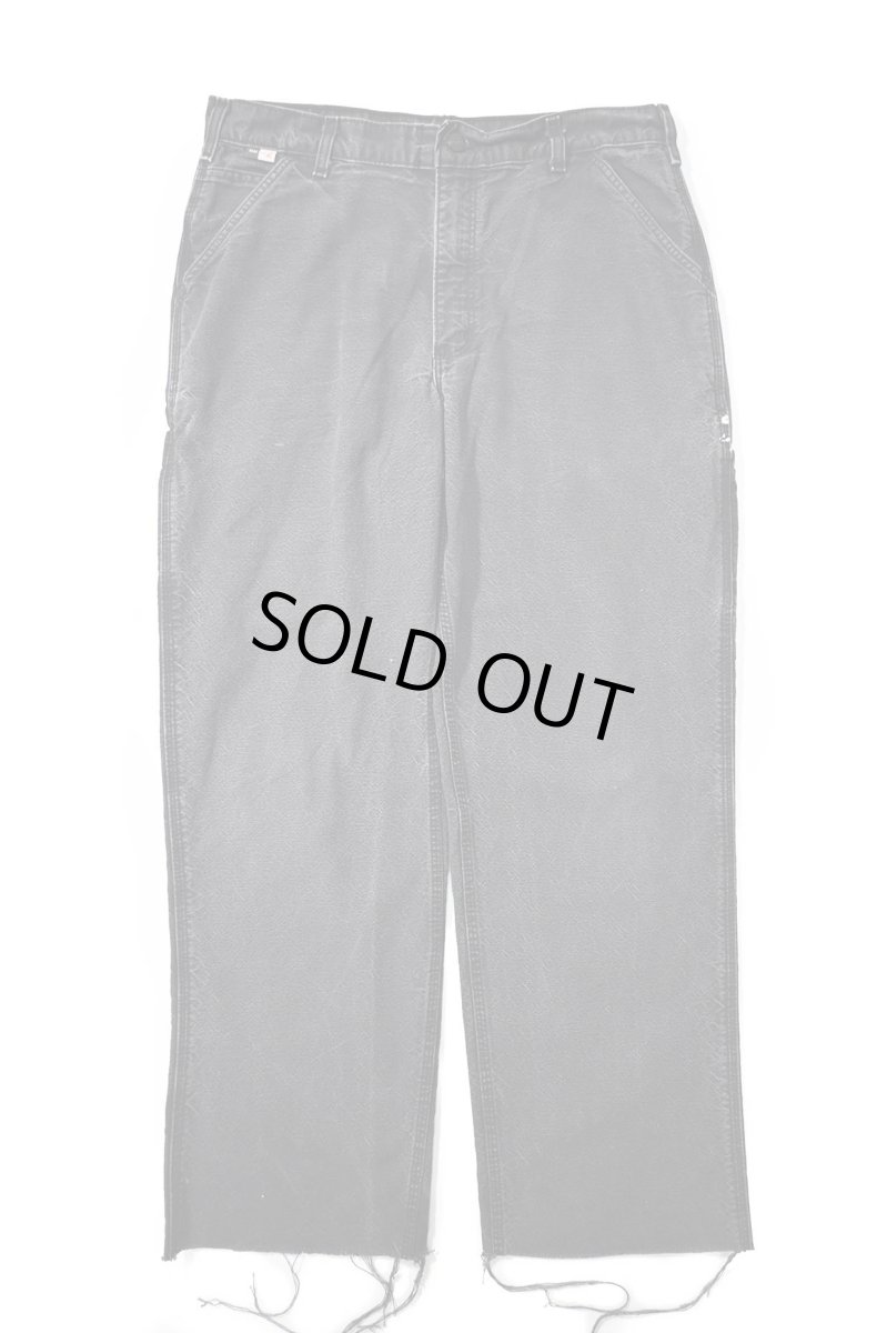 画像1: 18' Used Carhartt FR Duck Carpenter Pants Cut Off Black カーハート (1)