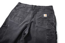 画像4: 18' Used Carhartt FR Duck Carpenter Pants Cut Off Black カーハート (4)