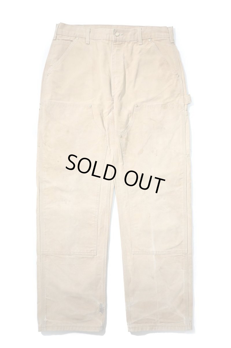 画像1: 00s Used Carhartt Duck Double Knee Carpenter Pants Brown made in USA カーハート (1)