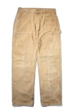 画像1: 00s Used Carhartt Duck Double Knee Carpenter Pants Brown made in USA カーハート (1)