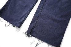 画像3: 18' Used Carhartt FR Duck Carpenter Pants Cut Off Navy カーハート (3)