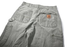 画像4: 18' Used Carhartt Duck Carpenter Pants Moss カーハート (4)