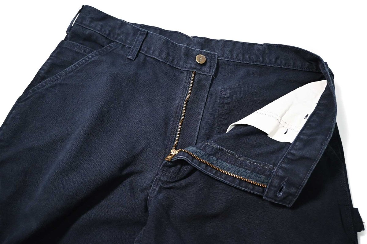 画像5: 16' Used Carhartt Duck Carpenter Pants Midnight カーハート (5)