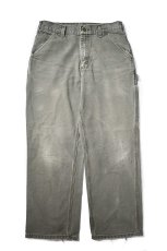 画像1: 16' Used Carhartt Duck Carpenter Pants Moss カーハート (1)