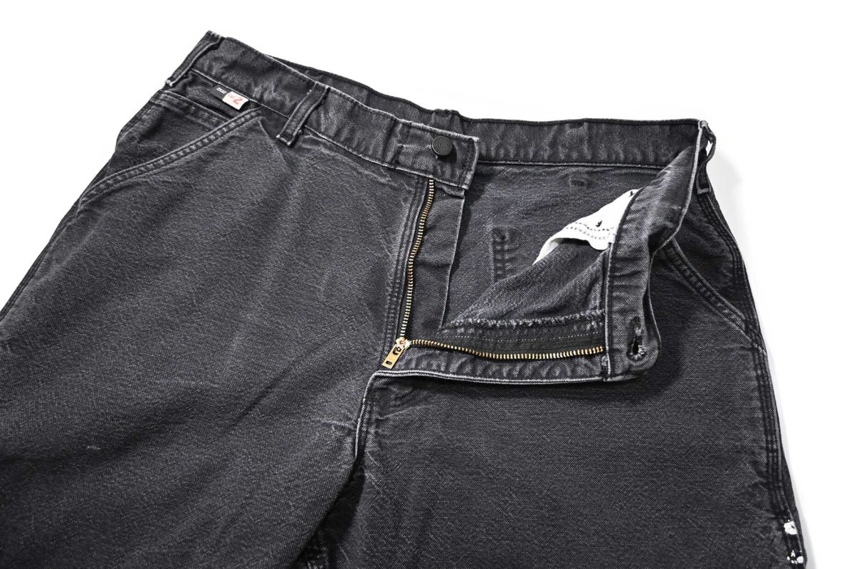 画像5: 18' Used Carhartt FR Duck Carpenter Pants Cut Off Black カーハート (5)
