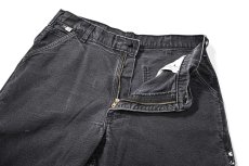 画像5: 18' Used Carhartt FR Duck Carpenter Pants Cut Off Black カーハート (5)