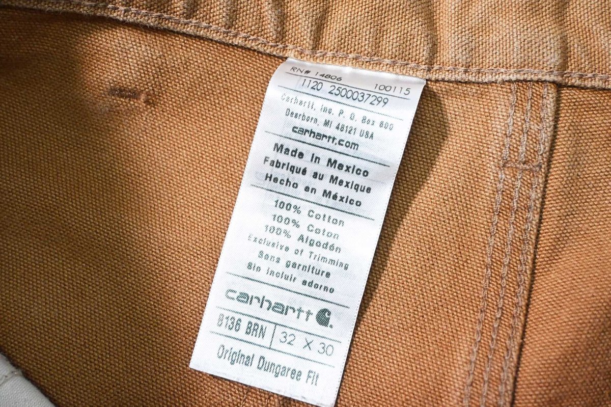 画像7: 20' Used Carhartt Duck Double Knee Carpenter Pants Brown カーハート (7)