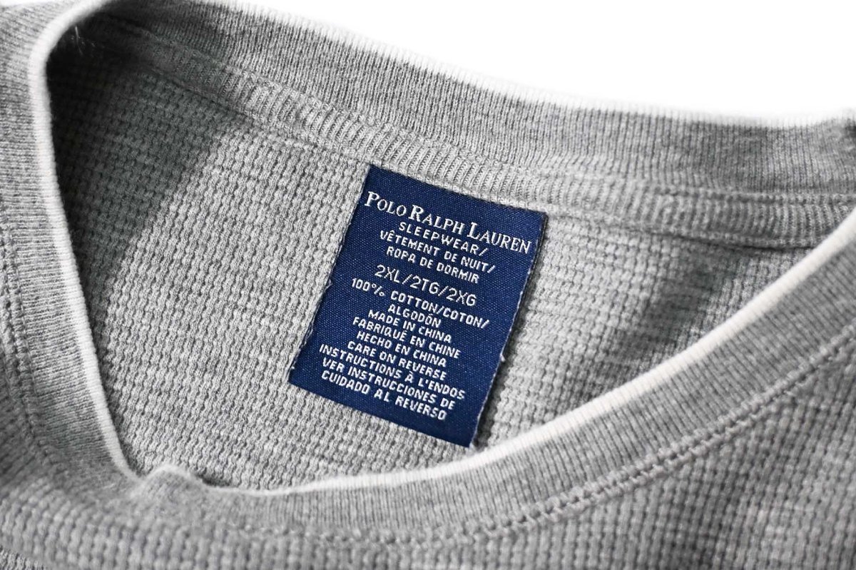 画像4: Used Polo Ralph Lauren L/S Thermal Grey (4)
