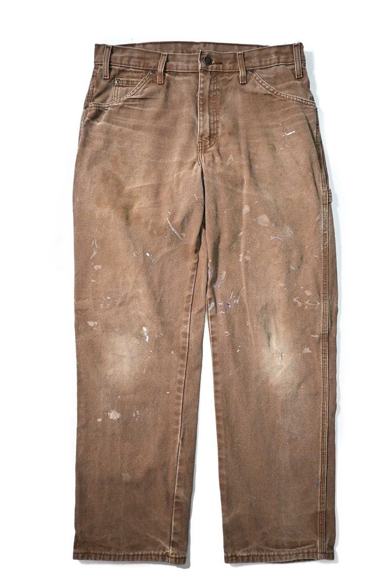 画像1: Used Dickies Duck Carpenter Pants Dark Brown (1)