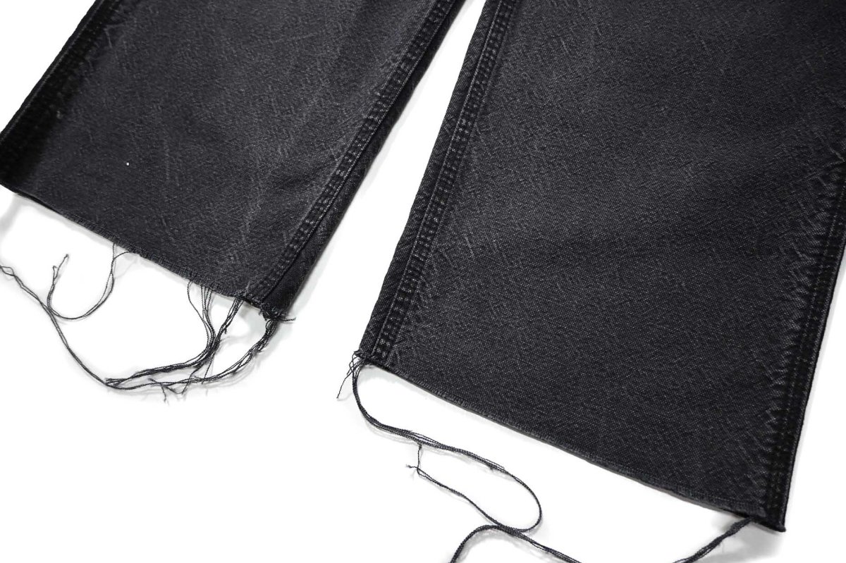 画像3: 18' Used Carhartt FR Duck Carpenter Pants Cut Off Black カーハート (3)