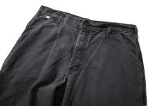 画像2: 18' Used Carhartt FR Duck Carpenter Pants Cut Off Black カーハート (2)