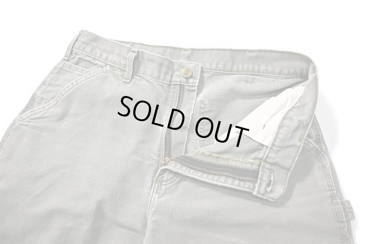 画像5: 18' Used Carhartt Duck Carpenter Pants Moss カーハート (5)
