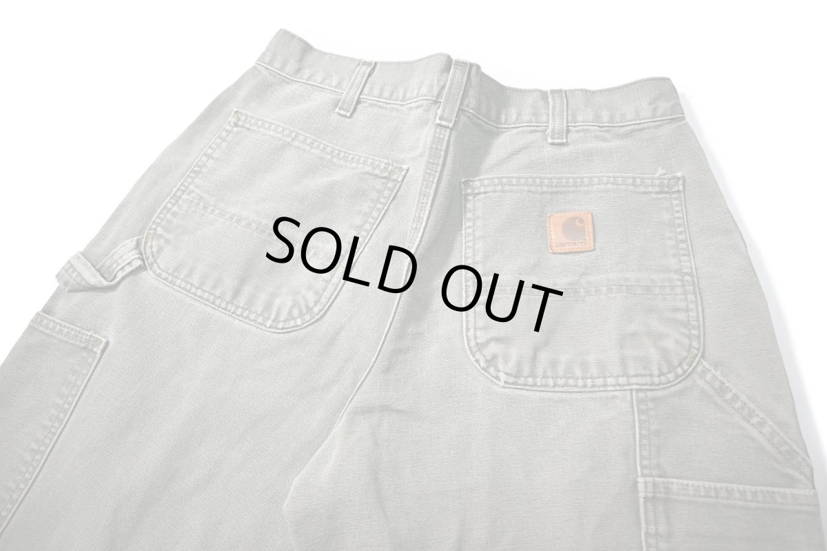 画像5: 16' Used Carhartt Duck Carpenter Pants Moss カーハート (5)