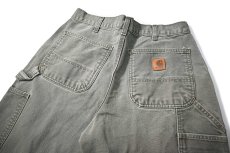 画像5: 16' Used Carhartt Duck Carpenter Pants Moss カーハート (5)