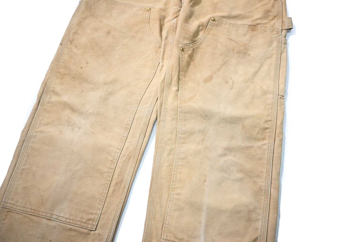 画像4: 00s Used Carhartt Duck Double Knee Carpenter Pants Brown made in USA カーハート (4)