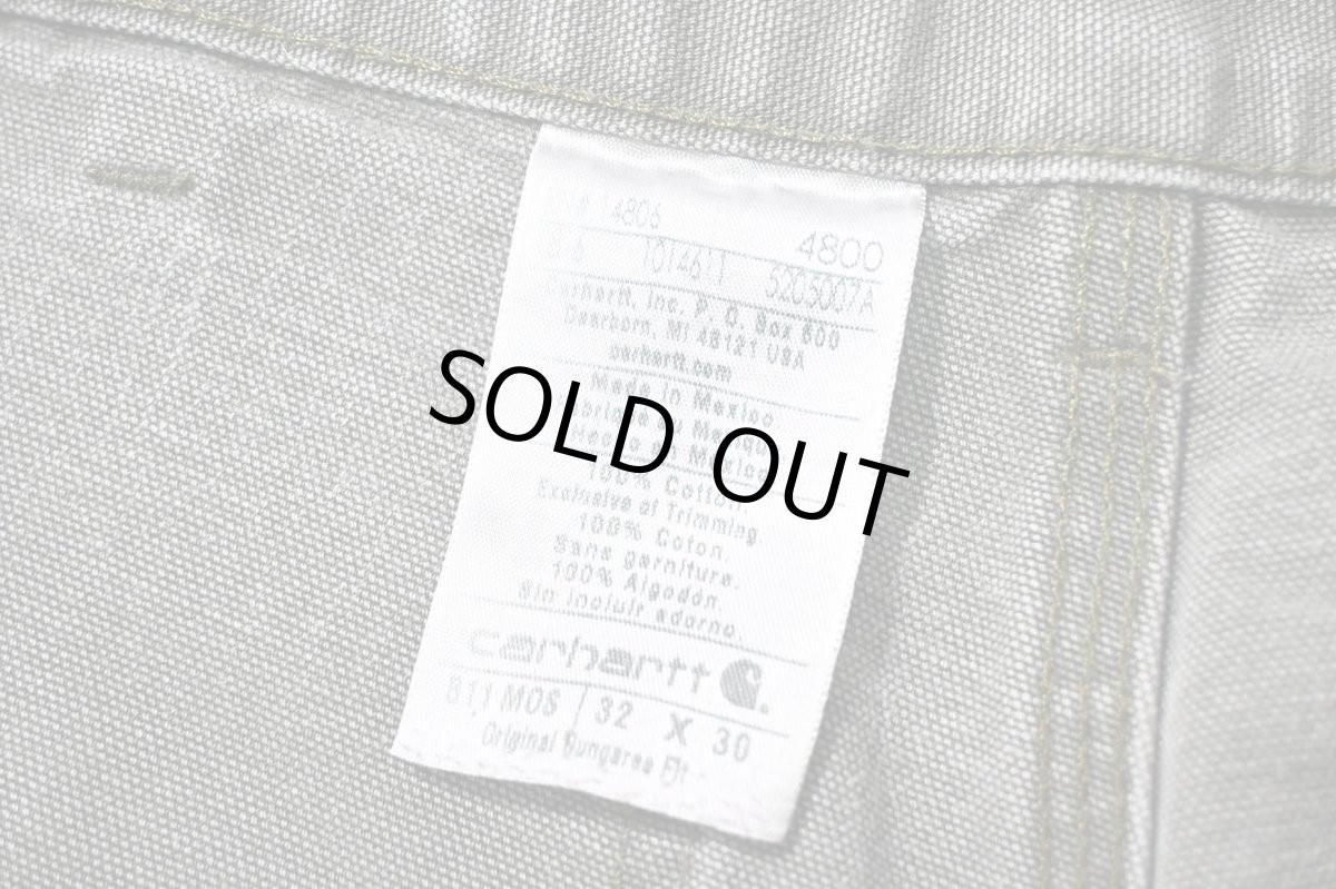画像7: 16' Used Carhartt Duck Carpenter Pants Moss カーハート (7)