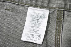 画像7: 16' Used Carhartt Duck Carpenter Pants Moss カーハート (7)