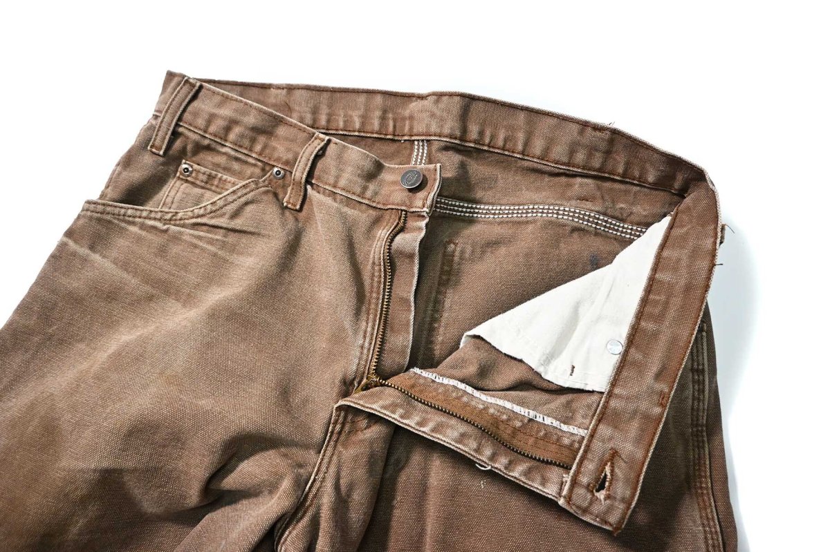 画像6: Used Dickies Duck Carpenter Pants Dark Brown (6)