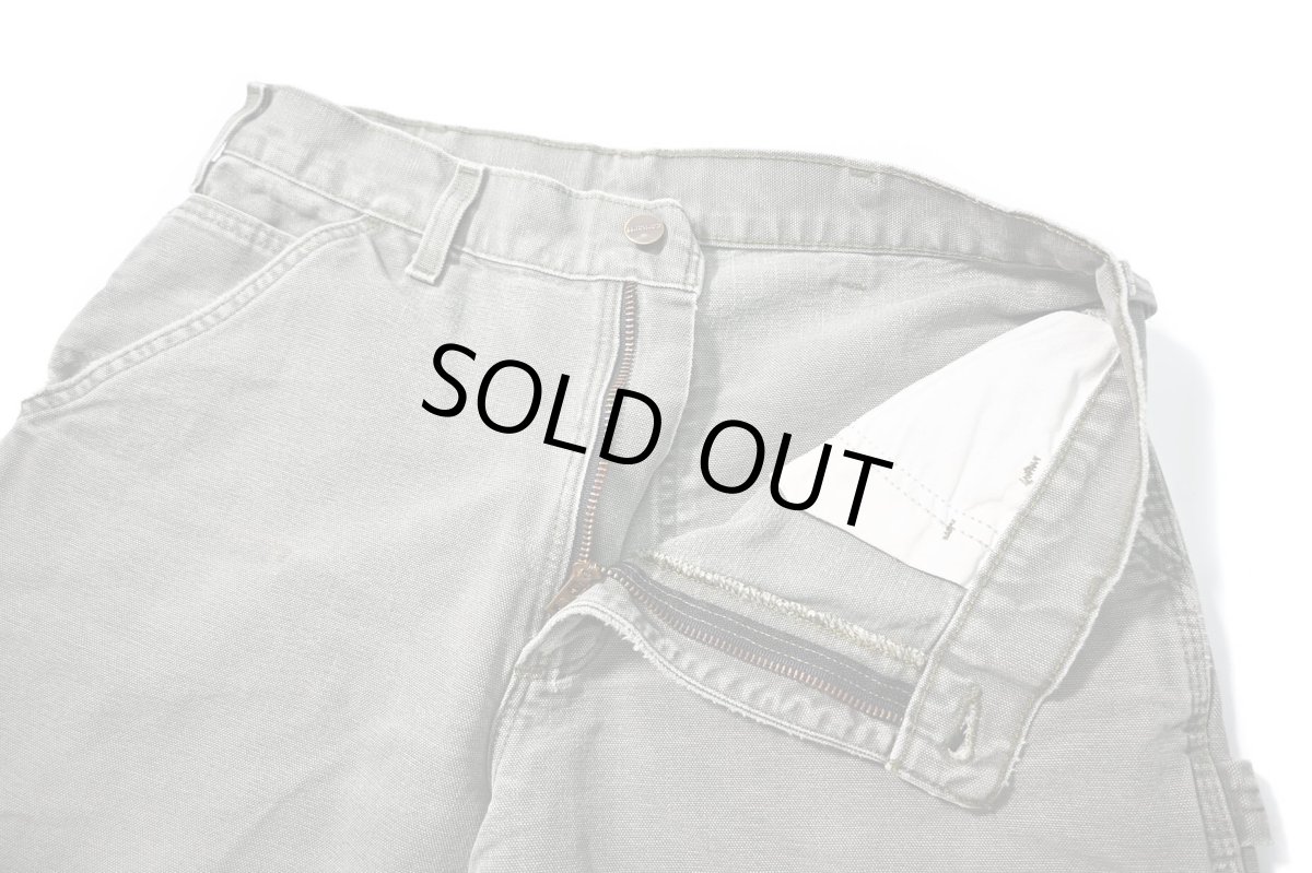 画像6: 16' Used Carhartt Duck Carpenter Pants Moss カーハート (6)