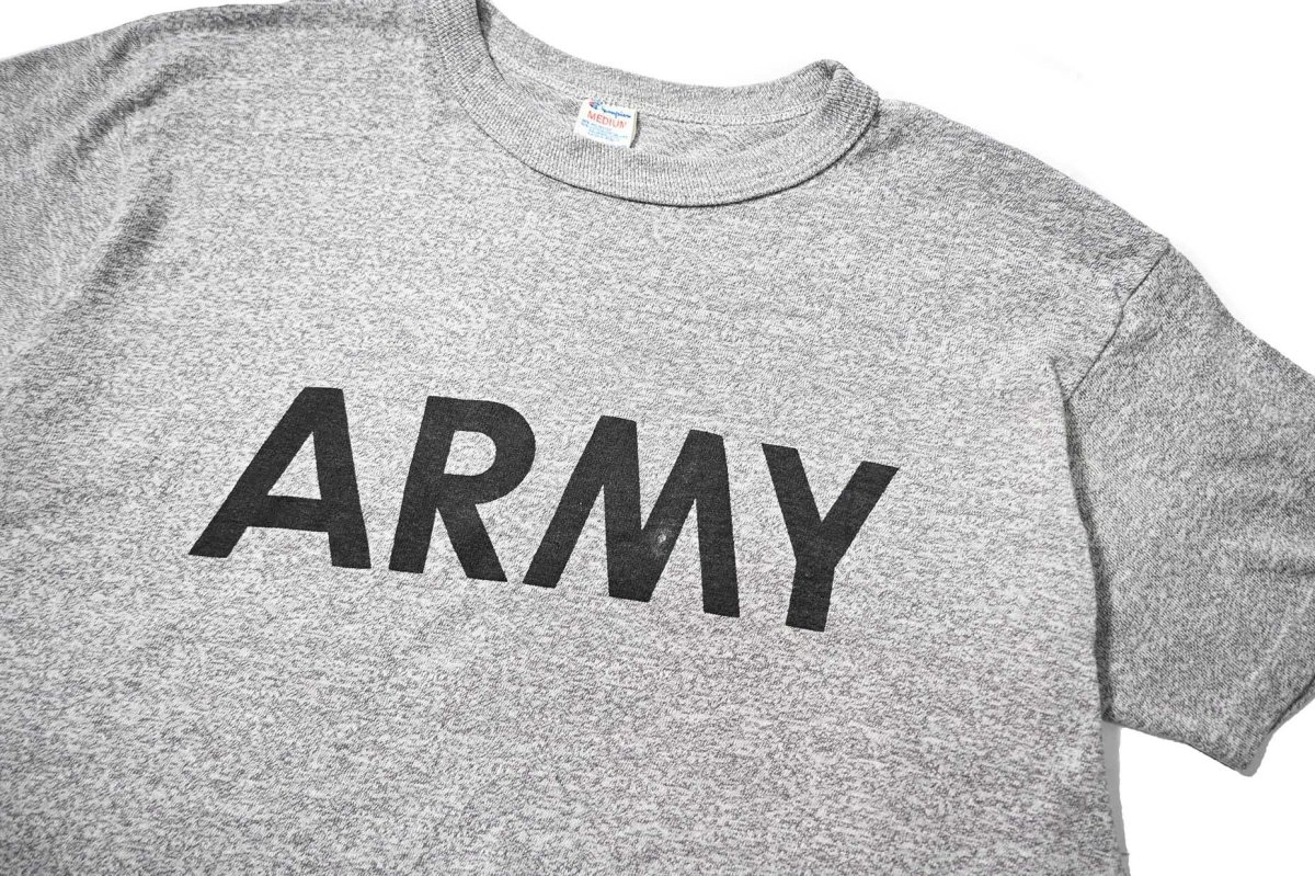 画像2: 80s Used Champion Army Print Tee made in USA (2)