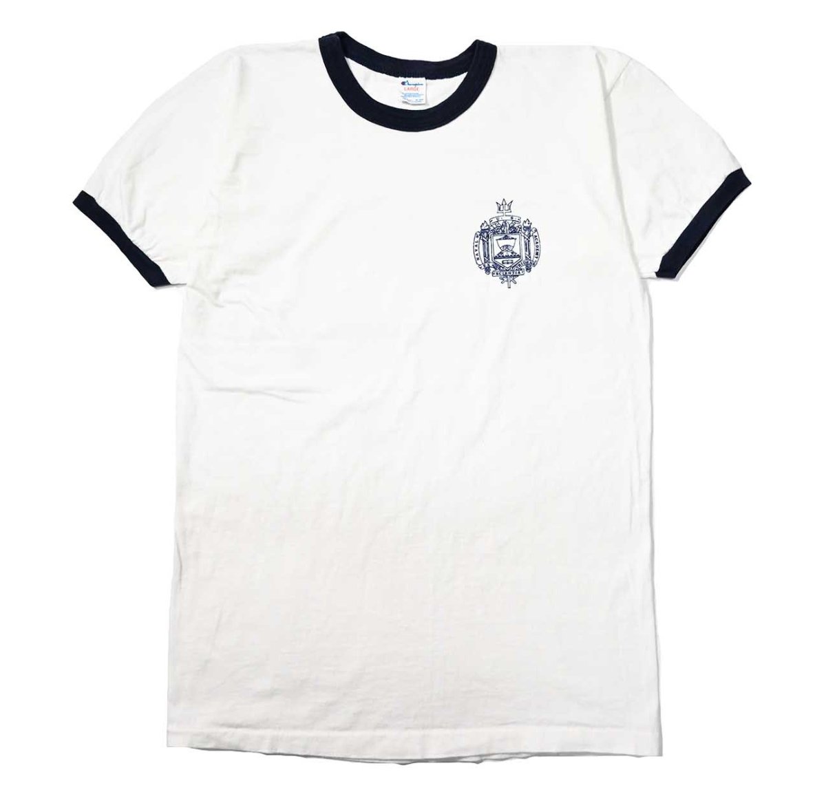 画像1: 80s Used Champion USNA Ringer Tee made in USA (1)