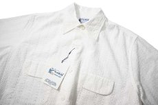 画像2: The Alaskan Hakoba Embroidery Open Collar Shirt White (2)