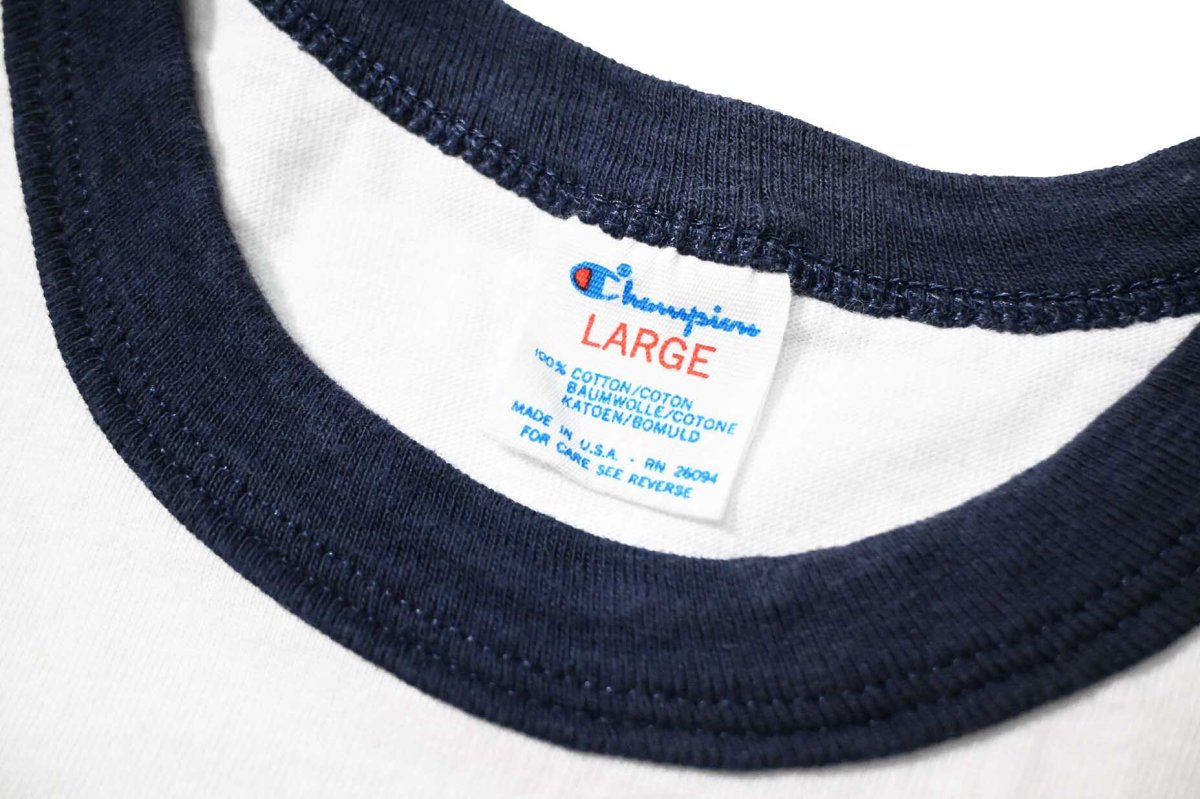 画像4: 80s Used Champion USNA Ringer Tee made in USA (4)