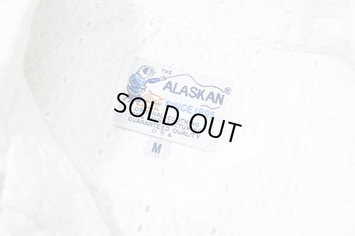 画像4: The Alaskan Hakoba Embroidery Open Collar Shirt White (4)