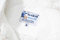 画像4: The Alaskan Hakoba Embroidery Open Collar Shirt White (4)