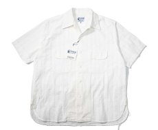画像1: The Alaskan Hakoba Embroidery Open Collar Shirt White (1)