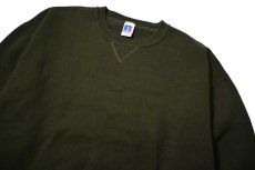 画像2: 90s Used Russell Athletic Blank Sweat Shirt Olive (2)