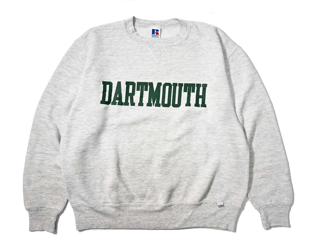 画像1: 90s Used Russell Athletic Print Sweat Shirt made in USA (1)