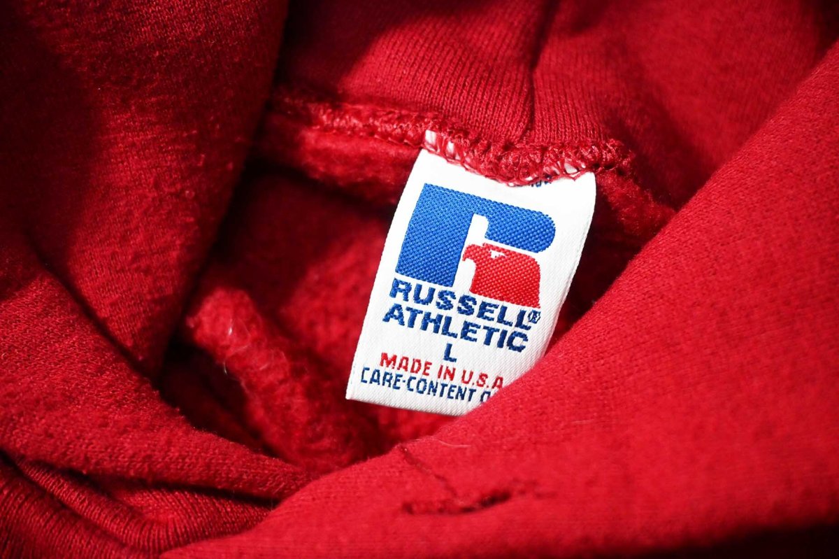画像5: 90s Used Russell Athletic Blank Sweat Hoodie Burgundy made in USA (5)