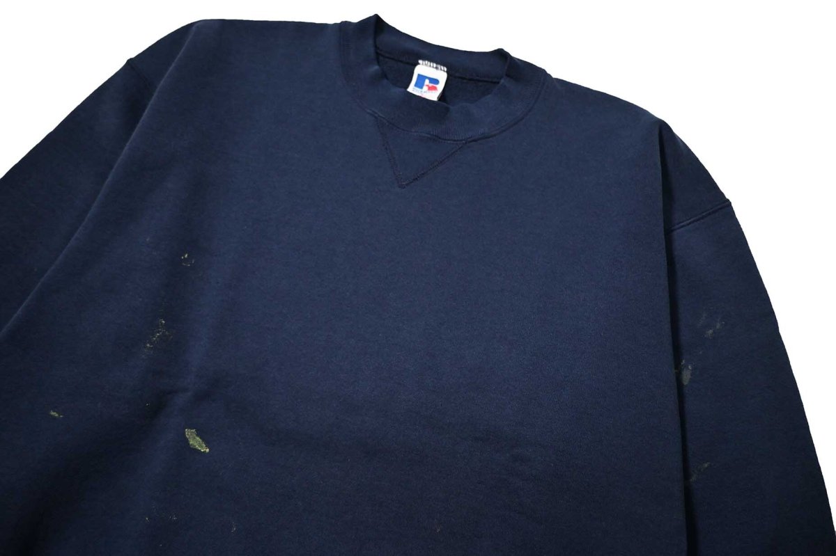 画像2: 90s Used Russell Athletic Blank Sweat Shirt Navy (2)