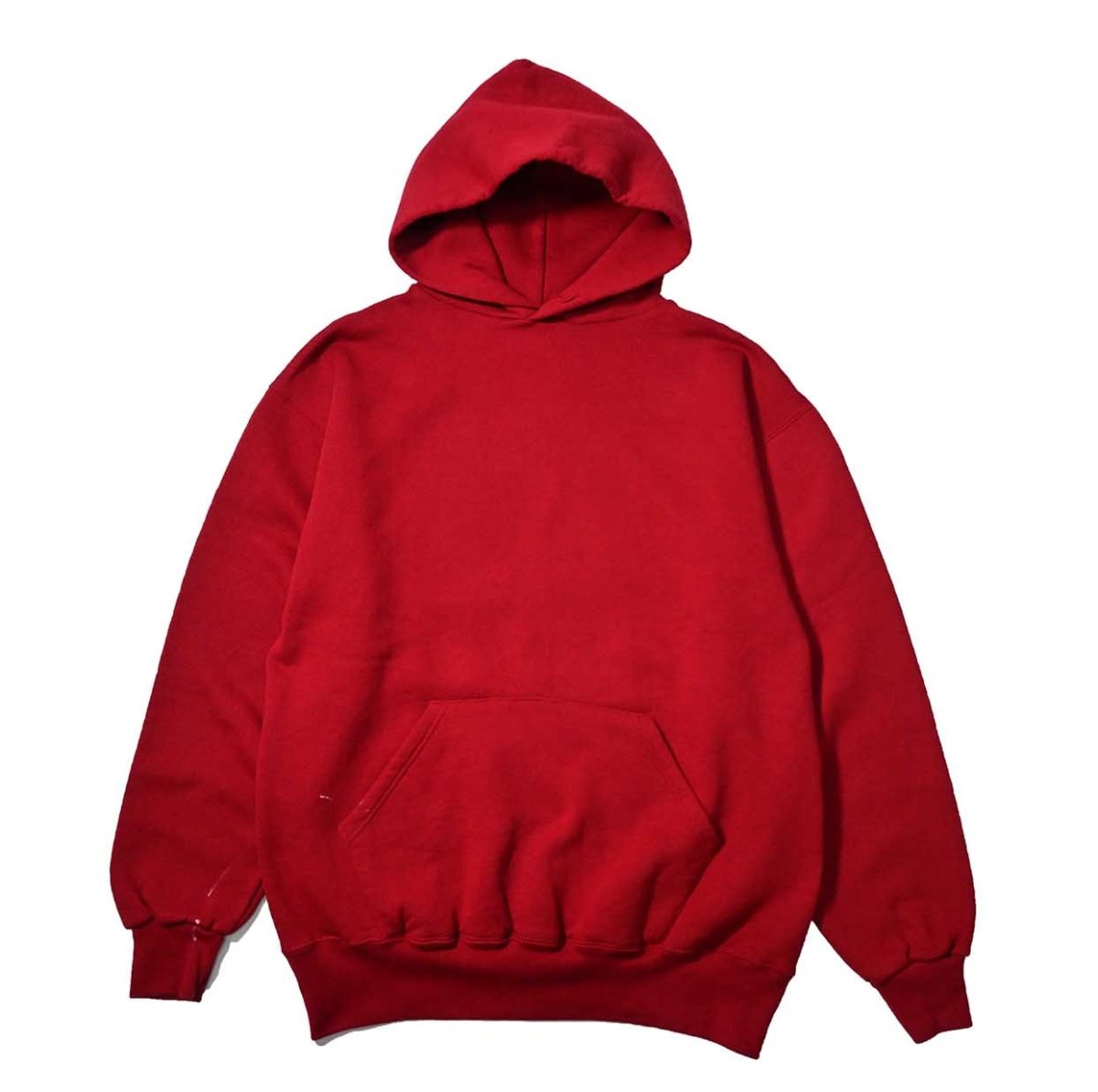 画像1: 90s Used Russell Athletic Blank Sweat Hoodie Burgundy made in USA (1)