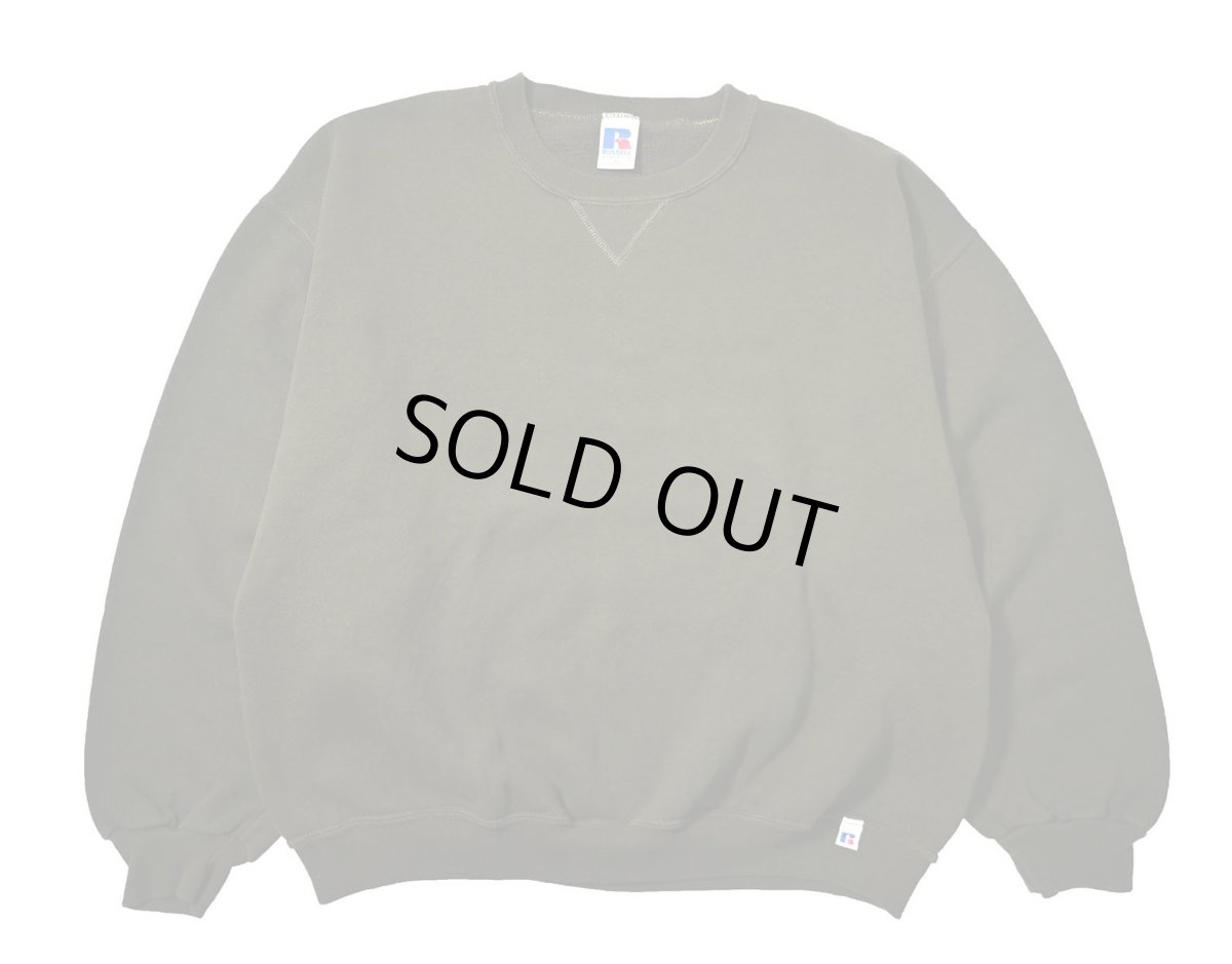 画像1: 90s Used Russell Athletic Blank Sweat Shirt Olive (1)